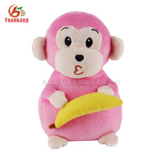 Guangdong stuffed pink monkey with banana plush toy